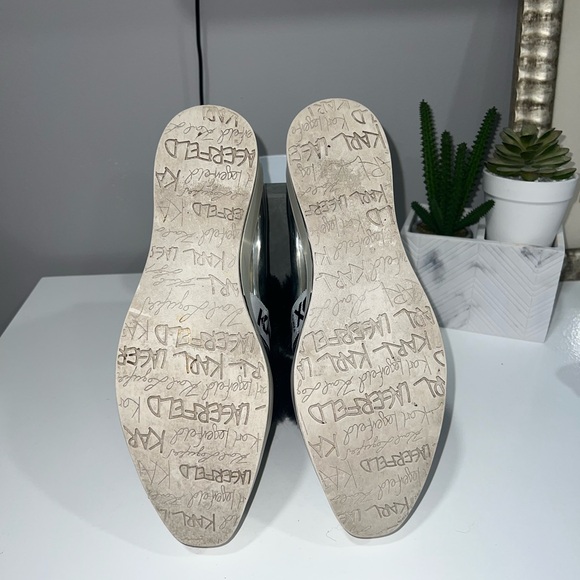 Karl Lagerfeld Birdie Metallic Patent Leather Slip On Sneakers. Size 8.5 - Picture 11 of 13